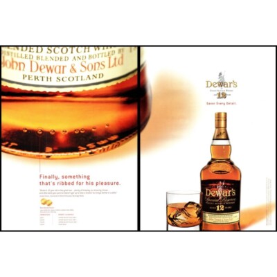2002 Dewar's Special Reserve Scotch 2 Page Vintage Print Ad San Francisco World