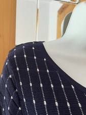 Sosandar Blue Polka Dot long Sleeve Midi Shirt Dress - Size 12