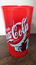 Coca Cola Trink Becher 0,3l Rot Plastik K&auml;se - Paul Werbung Sammeln Vintage