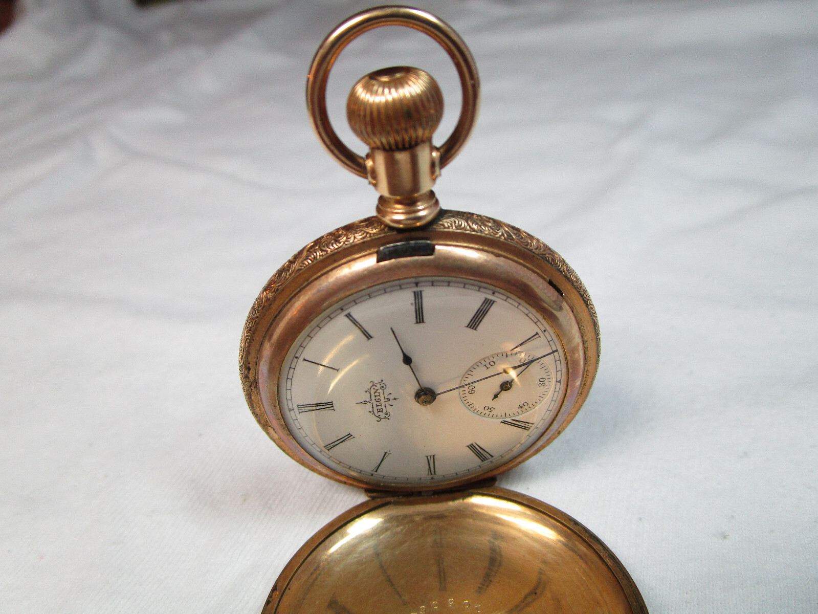 Elgin Solid Gold Pocket Watch* Over Composition 1… - image 9