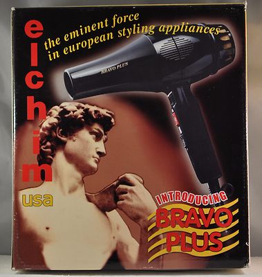 ELCHIM USA BLACK PROFESSIONAL BRAVO PLUS 1800 WATTS HAIR DRYER 