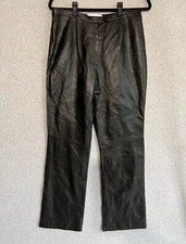 Vtg Valerie Stevens 8 Black Lambskin Leather Pants Disco Y2K 90s Moto Punk Retro