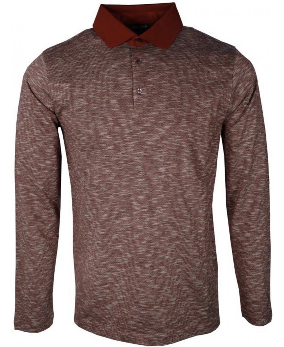 KARL LAGERFELD Polo Long Sleeve Jaquard Marl UK