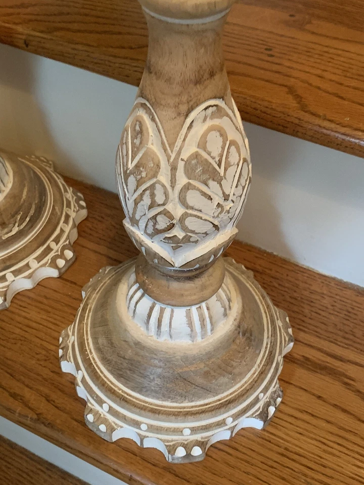 Boho Granja Decoración Manto Estante Piso Hogar PIER 1 Importaciones Candelabro 💗#5 Foto 4 de 4