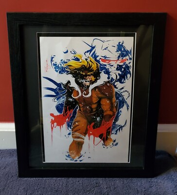 ''Sabertooth'' Original Artwork: Armando Ramirez (Framed 18''×22'')