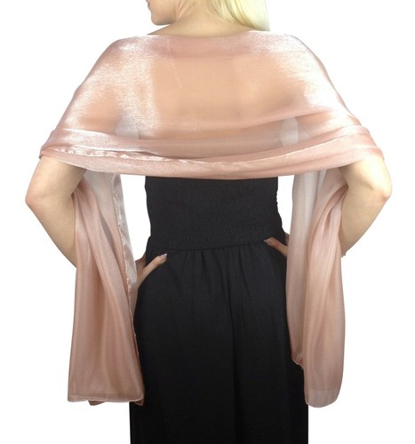 Central Chic Iridescent Wedding Pashmina Wrap Shawl Wedding Brides Bridesmaids - Picture 26 of 106