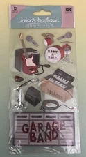 Jolee’s Boutique GARAGE BAND 12pcs Dimensional Scrapbooking Stickers
