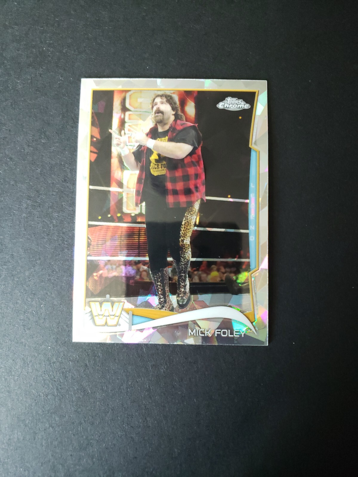 2014 Topps Chrome WWE Atomic Refractor Mick Foley #106