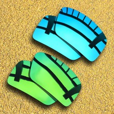 US 2 Pairs Lenses Replacement for-Oakley Eyepatch 2 Polarized-Blue Green