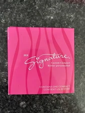 Mary Kay Signature Custom Compact w/Mirror Refillable Silver #9004 NEW