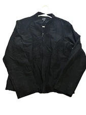 Eileen Fisher Womens Size Large Black Zipper Jacket Pullover Long Sleeve