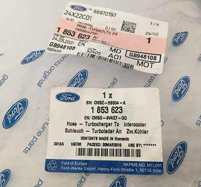 Genuine Ford Turbocharger to Intercooler Hose 1853623 for sale 