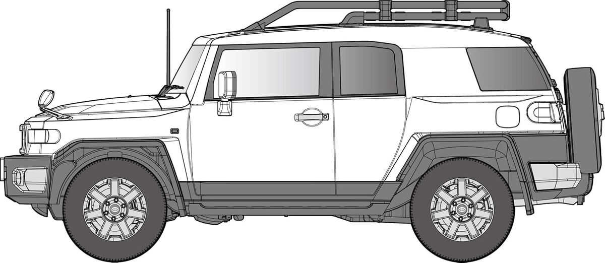 FUJIMI 1/24 CAR NEXT SERIES No.9 EX-7 TOYOTA FJ CRUISER (NON