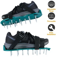 1 Pair Lawn Aerator Shoes Heavy Duty Grass Aerating Spike Sandal Aerator Shoes