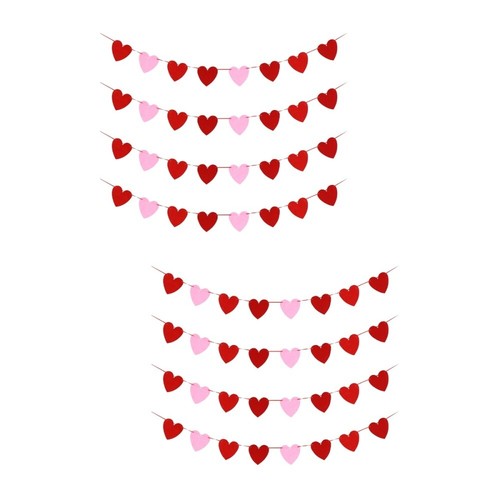 Set of Flag Miss Lover's Day Flags Decor Valentines Hanging