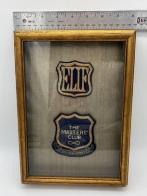 The Masters Club 10 Year Member Patch ELIF Shadowbox Framed Vintage