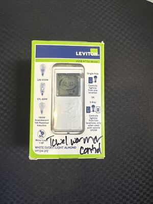 Leviton VPT24-1PZ Vizia 24-Hour Programmable Indoor Timer with Astronomical C...