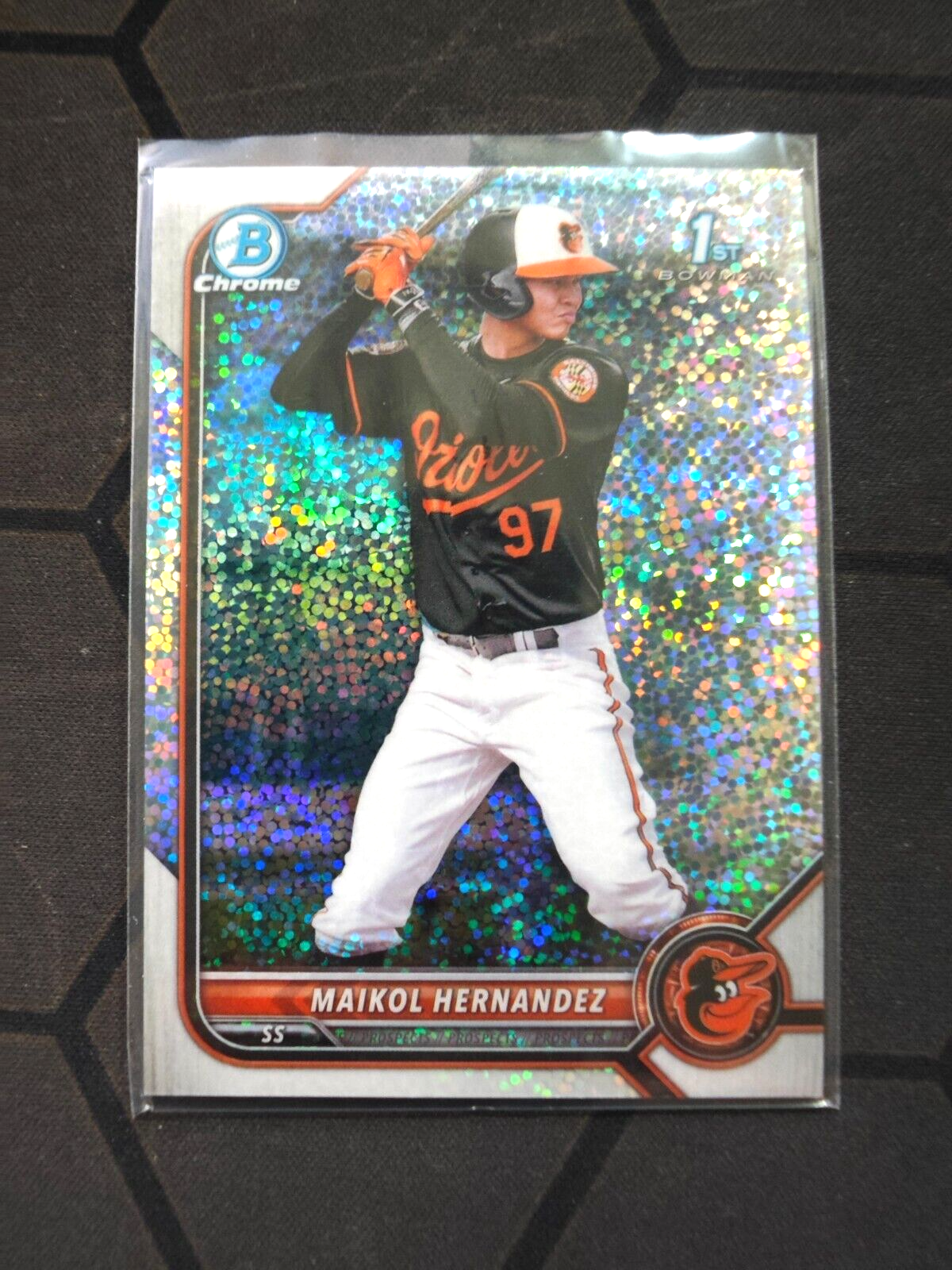 2022 Bowman Chrome Baseball Mini Diamond 1st RC Maikol Hernandez 114/299