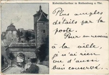Old postcard postcard Rothenburg Kobolzellertor GERMANY (1076531)