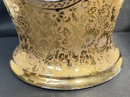 Vintage LE BEST CHINA 24K Gold handbemalte Porzellanvase 10 Zoll Höhe - Bild 7 von 9