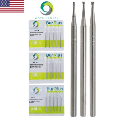 Straight Handpiece Burs Tungsten Carbide Dental Surgical Burs Set - HP555 556 557 558 For Straight Handpiece Tungsten Carbide Head Dental Acrylic Burs