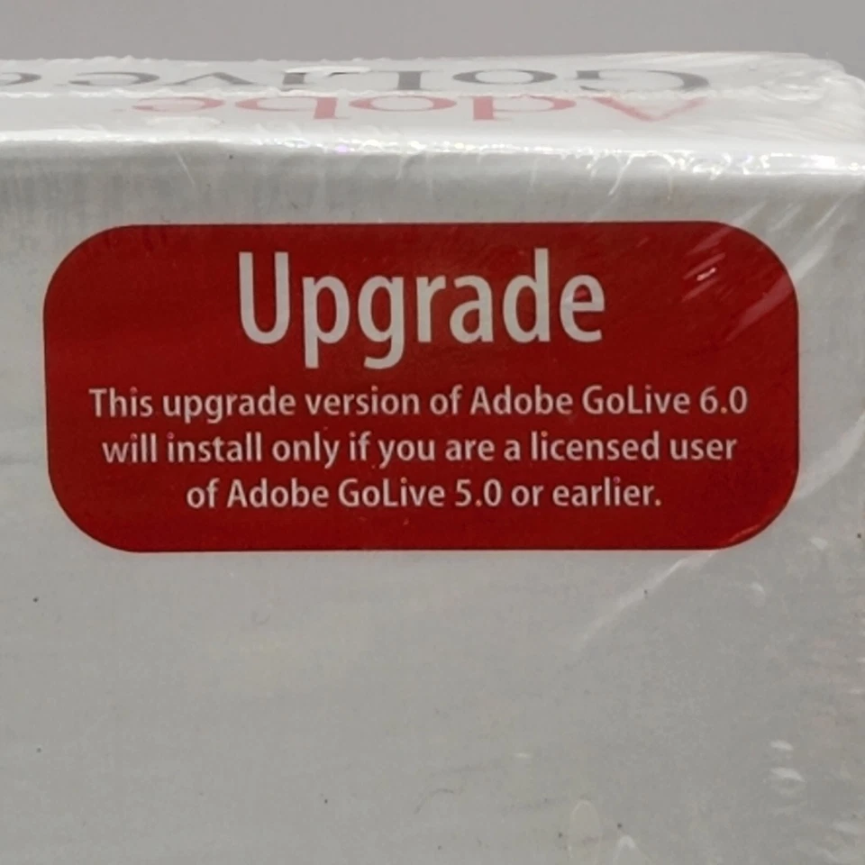 Adobe GoLive6.0 Upgrade Macintosh Mac Big Box Vintage Software Sealed - Image 3 of 4