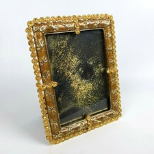 CORNICE PORTAFOTO METALLO smaltata con decorazione a strass FOTOGRAFIA 22 x 17