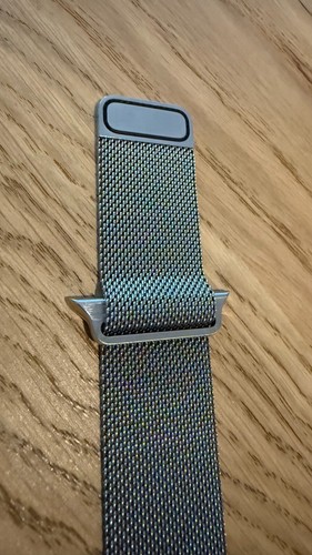 Apple Watch srebrny mediolański pasek pętli stal nierdzewna 45mm - Zdjęcie 5 z 7