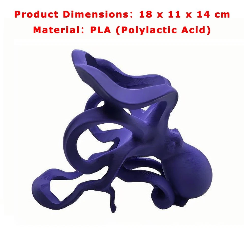 Rack de vinho polvo impresso em 3D de alta estabilidade - PLA ecológico - Suporte para garrafa amigável - Imagem 3 de 4