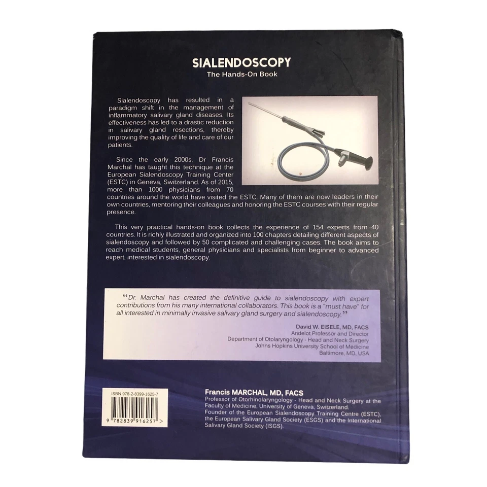 Sialendoscopy The Hands On Book by Francis Marchal 2015 Hardback Pre-Owned Used - Image 2 of 4