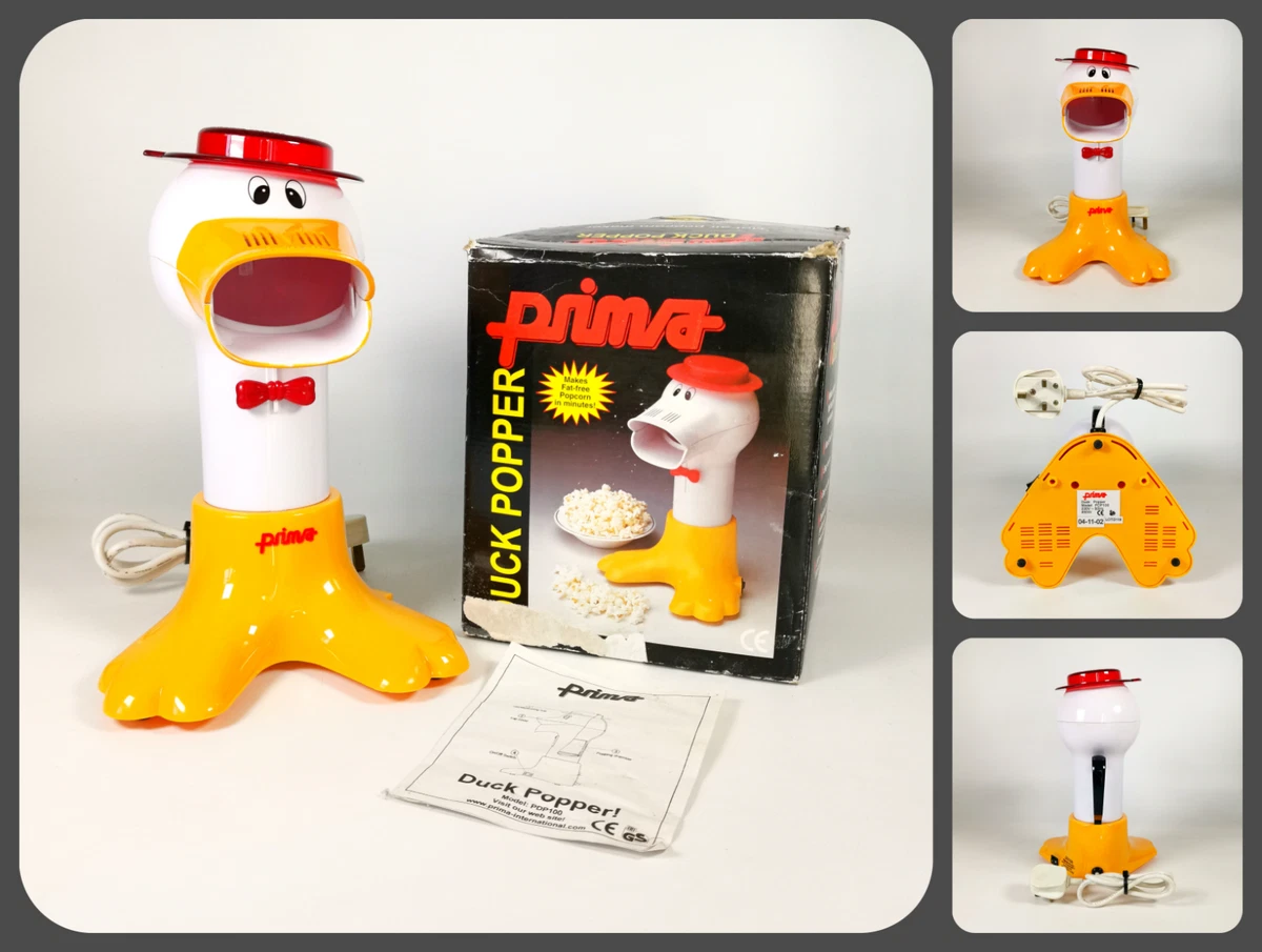 PRIMA DUCK POPPER Vintage Retro Hot Air Easy Popcorn Maker