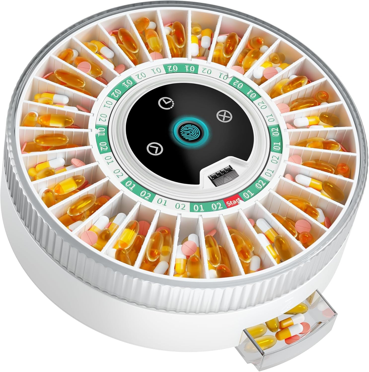 Bluetooth Smart Pill Dispenser with Dual Lock