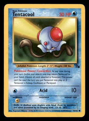 Pokemon Tentacool 56/62 Fossil Englisch