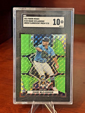 2022 Panini Mosaic #155 Shane McClanahan Green Fluorescent Prizm #'d /10 SGC 10