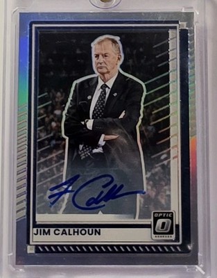 2025-26 Donruss Optic Jim Cahoun Silver Prizm Autograph  #198.  /49 NCAA HOF