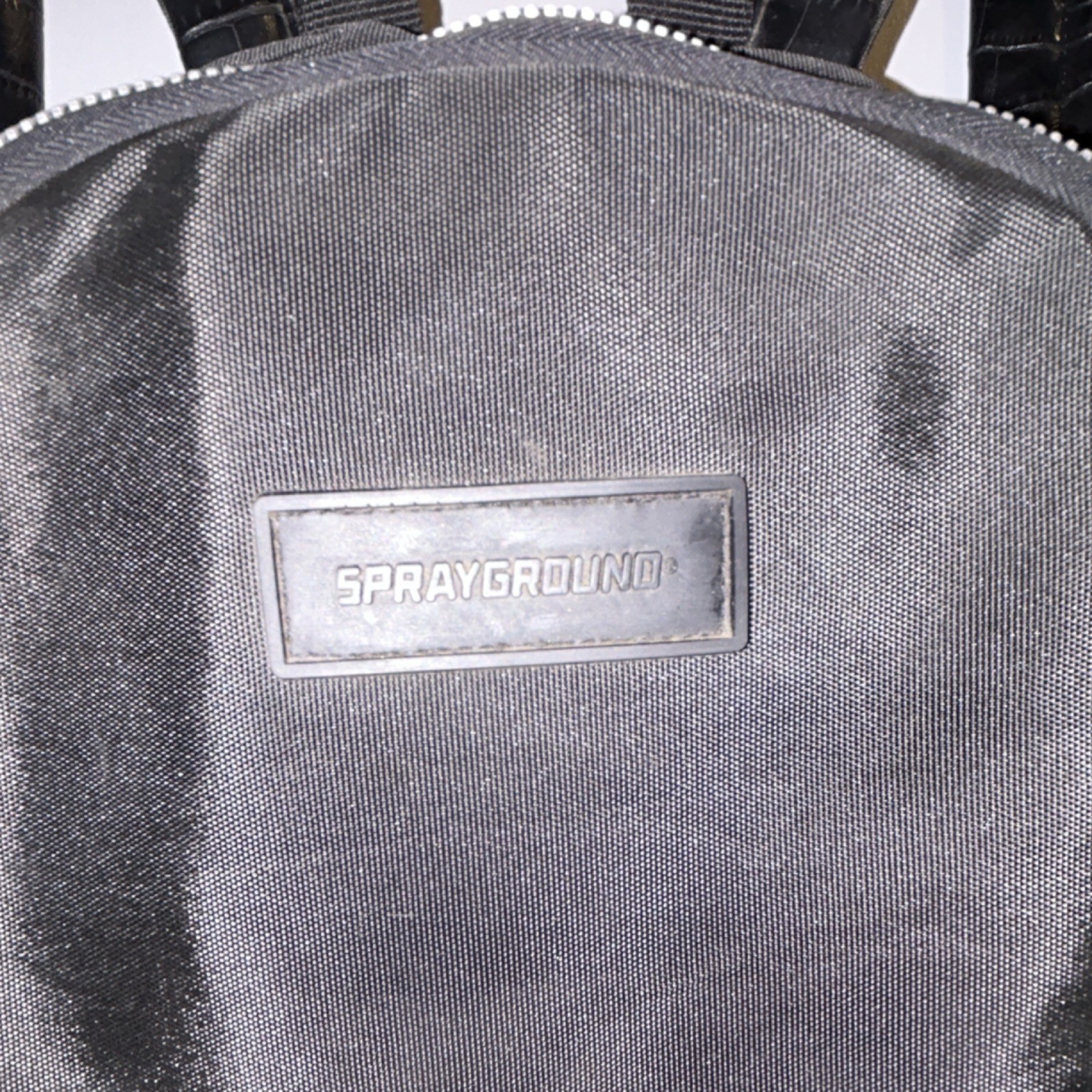 Sprayground Black Backpack with Croc Accents, Zip… - image 2