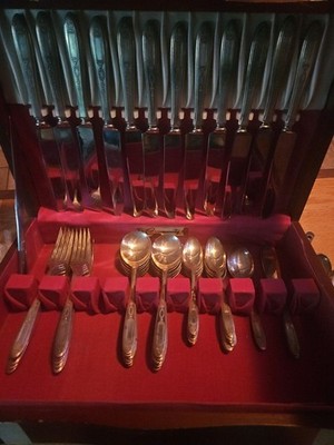 Grosvenor Community 1921 Oneida Silver Plate Flatware 51 pcs No Mono Antique 