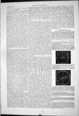 Original alter antiker Druck 1869 Diagramme Quadratur Kreise Technik 19.