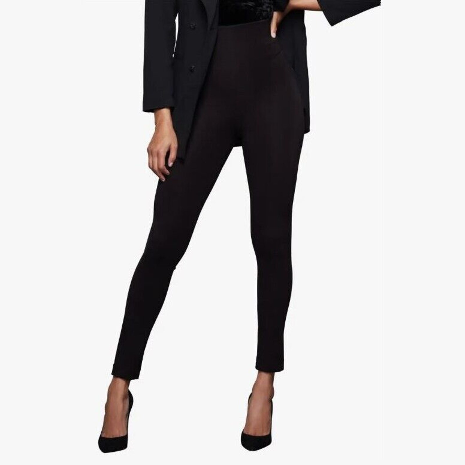 Good American Women Viscose Thick Knit Boss High Waist Ponte Pants Size 2/Medium