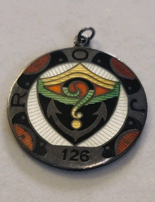 Royal Order Jesters 126 ROJ Nobles Mystic Shrine AAONMS Pendant Sterling Silver