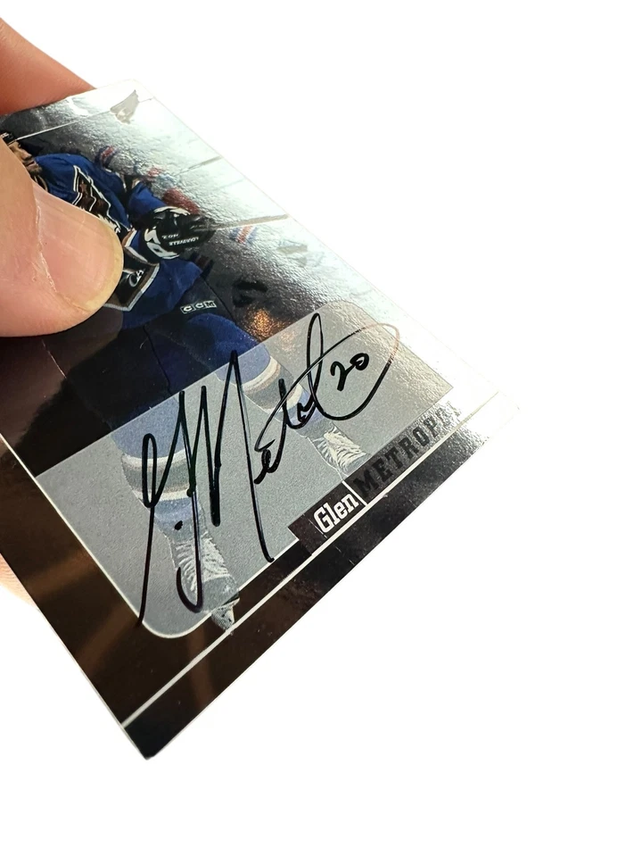 2000-01 ITG Be A Player Signature Series Auto Gold Glen Metropolit #101 Auto - Image 3 of 3