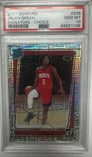 2021-22 Panini Donruss - Rated Rookie Jalen Green #209 Choice Signatures (AU,...