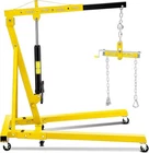 2 Ton Folding Engine Motor Hoist+2x Chains Leveler Cherry Picker Shop Crane Lift