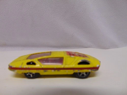 Vintage Corgi Juniors Whizz Wheels yellow Pininfarina Modula die cast car Great