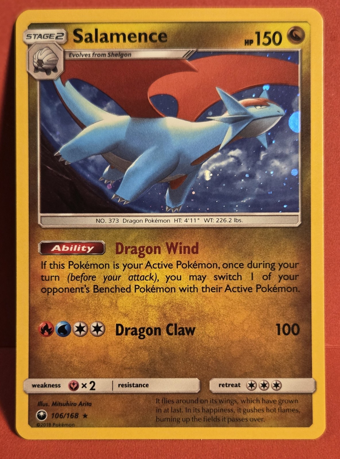 SALAMENCE - 106/168 - Celestial Storm - HOLO - RARE - Pokemon Card - NM