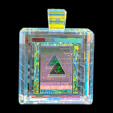 Colgante rectangular de vidrio dicroico Boro Barto