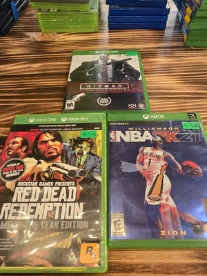3 game Xbox1 bundle- Red Dead redemption GOTY, NBA 2k21, HITMAN DE (FF)