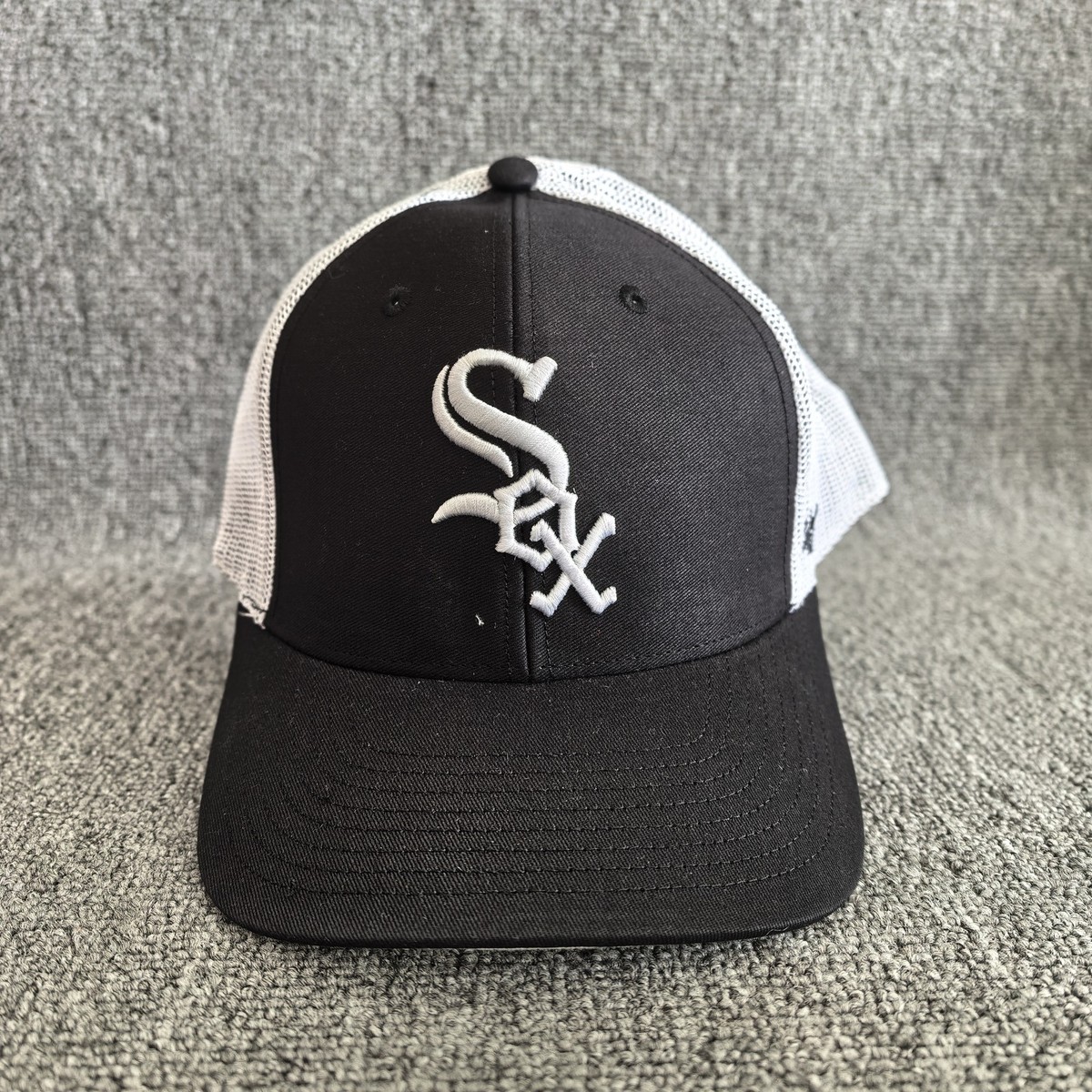 '47 Brand Chicago White Sox MLB Trucker Snapback Hat Black White Cap E909