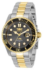 Invicta Men's 30809 Pro Diver Quartz 43mm Charcoal Dial Two-Tone Steel Watch