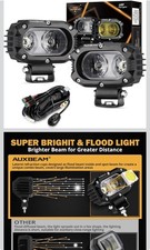 AUXBEAM 4" LED Work Light Bar Flood Pods Fog Lamp Offroad Driving Truck SUV ATV